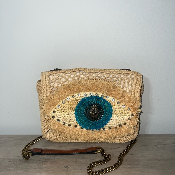 Kurt Geiger Cream and Blue Sandals & Bag - Picture 2 of 7